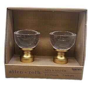 allen＋roth Mix & Match 2-ct Finials Brushed Gold Finish Crystal End [71]